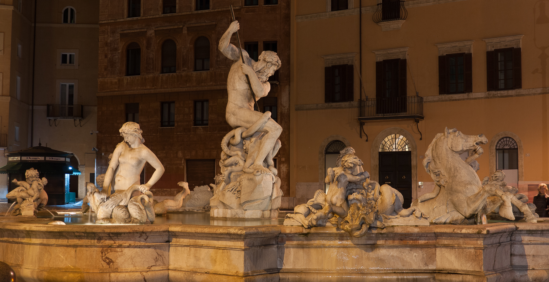 Rom Piazza Navona Fontana del Nettuno